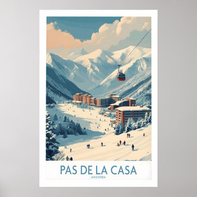 Impression d'art de la station de ski Pas de la Ca (Devant)