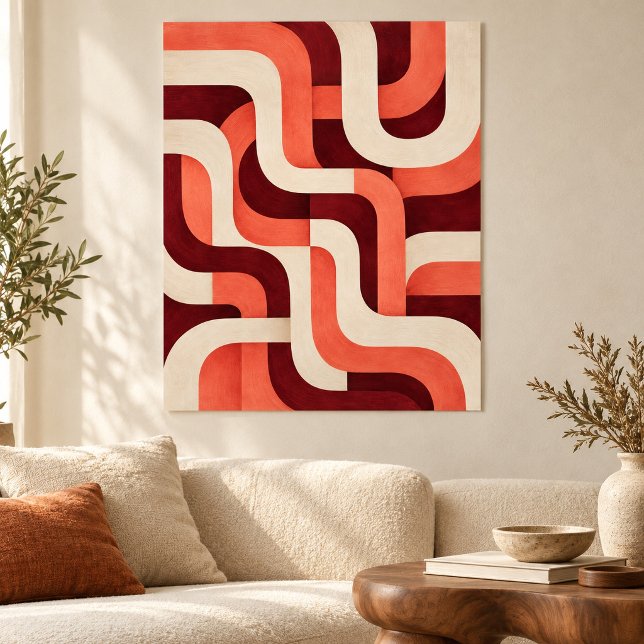 Impression d'art de labyrinthe de Coral Loom (Unframed paper art print. All texture effects are printed. Room styling props are not included.)