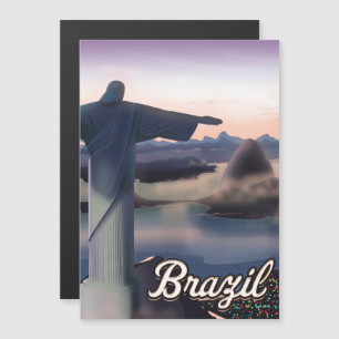 Impression d'art de l'affiche de voyage au Brésil.