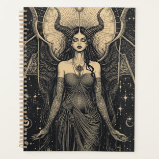 Impression d'art de l'ange noir céleste | Il divin
