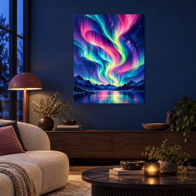 Impression d'art de l'Atlas de ruban d'Aurore (Unframed paper art print. All texture effects are printed. Room styling props are not included.)