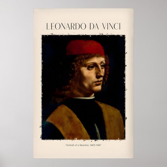 Impression d'art de Léonard de Vinci - Portrait d' (Devant)