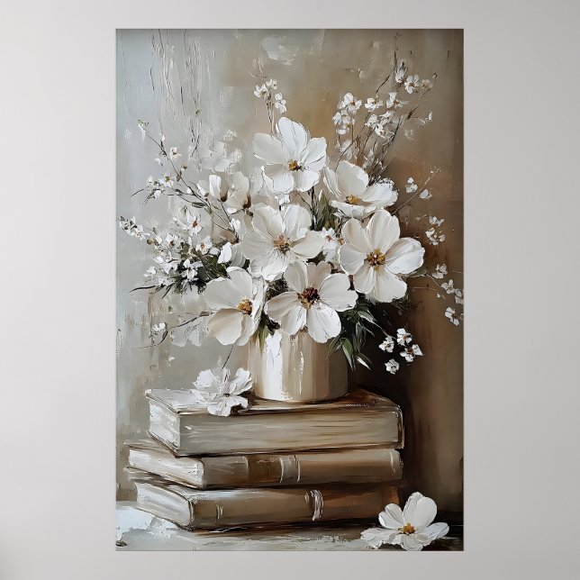 Impression d'art de livre de fleurs de printemps,  (Devant)