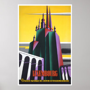 Impression d'art de Luxembourg Affiche de voyage v