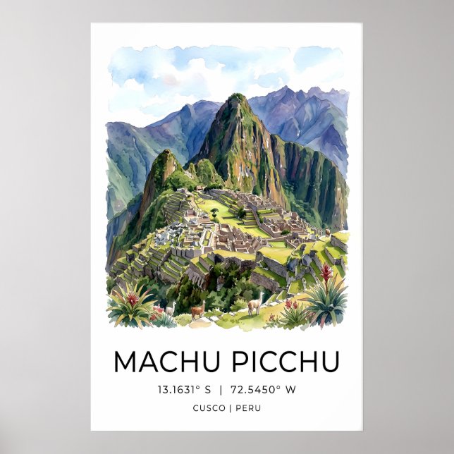 Impression d'art de Machu Picchu - Paysage brumeux (Devant)
