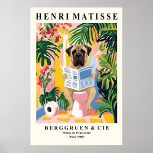 Impression d'art de Mastiff anglais Chien drôle su
