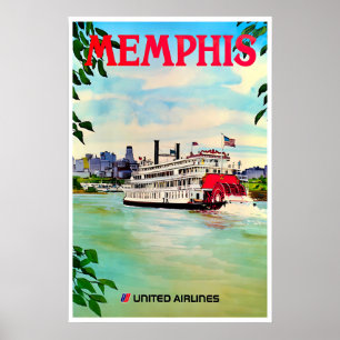 Impression d'art de Memphis Affiche vintage du Ten