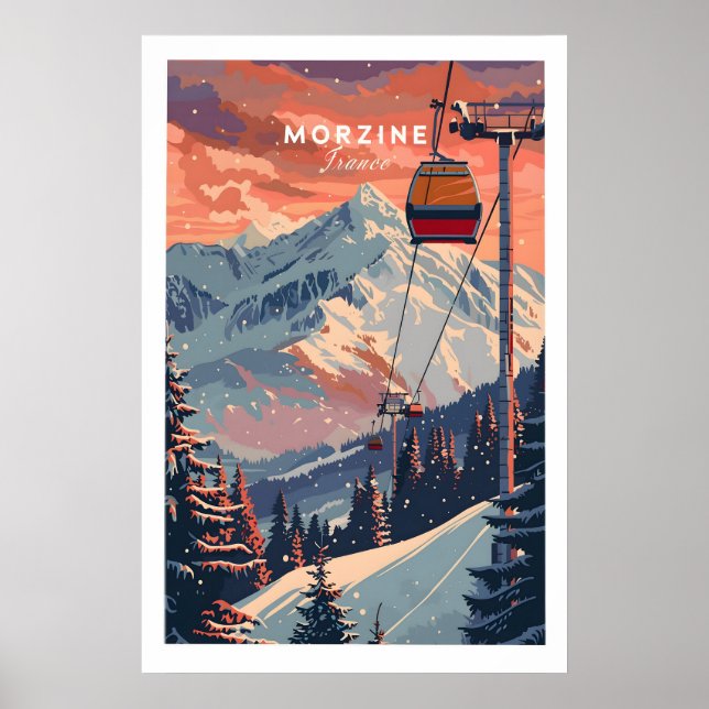 Impression d'art de Morzine - Affiche de ski 1 (Devant)