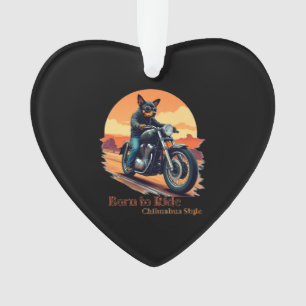 Impression d'art de moto Chihuahua né pour rouler