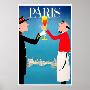 Impression d'art de mur de voyage de Paris Affiche