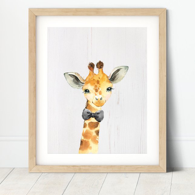 Impression d'art de nœud papillon de girafe safari (Créateur téléchargé)