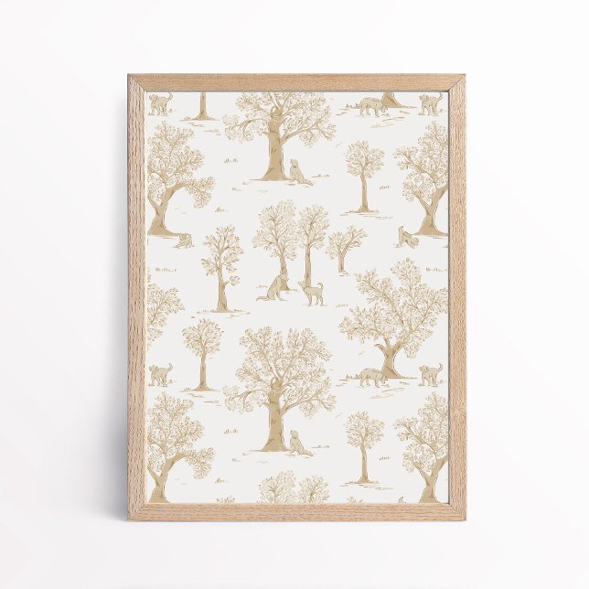 Impression d'art de nurserie en bois neutre pour c (Créateur téléchargé)