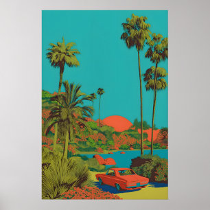 Impression d'art de Palm Springs voiture moderne d