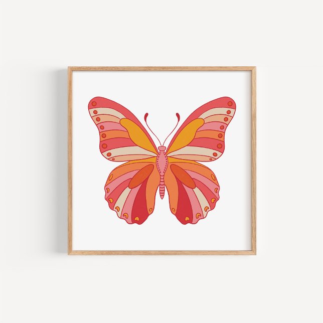 Impression d'art de papillon dessiné à la main en  (Créateur téléchargé)