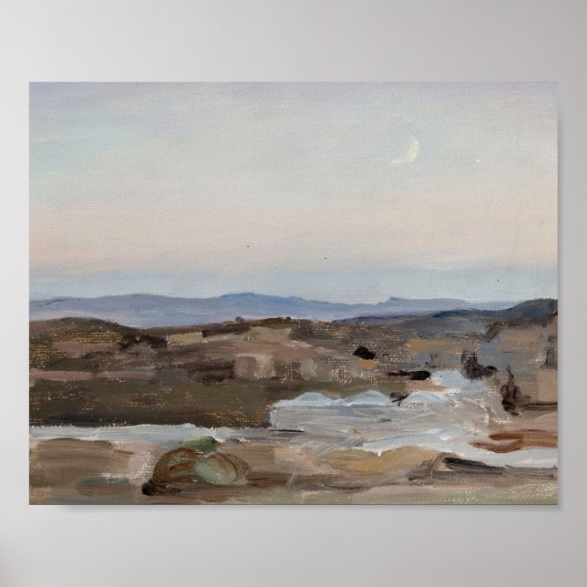 Impression d'art de paysage abstrait de coucher de (Devant)