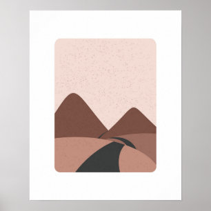 Impression d'art de paysage de route de montagne m