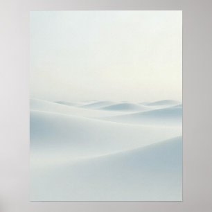 Impression d'art de paysage enneigé minimal en hiv