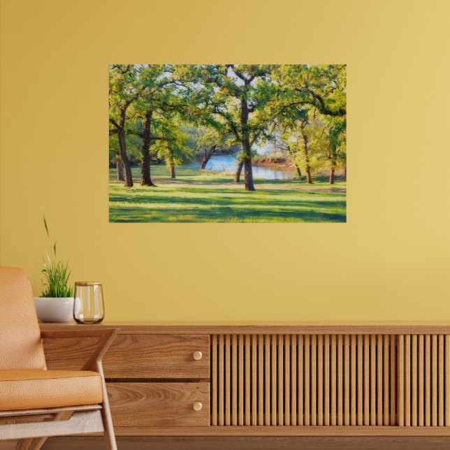 Impression d'art de paysage paisible avec des arbr (Salon 2)