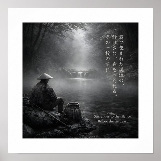 Impression d'art de pêche Tenkara japonaise (Devant)