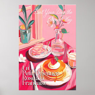 Impression d'art de petit-déjeuner français Café R