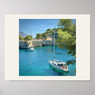 Impression d'art de photographie de baie turquoise