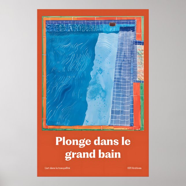 Impression d'art de piscine Mur Moderne Riviera fr (Devant)