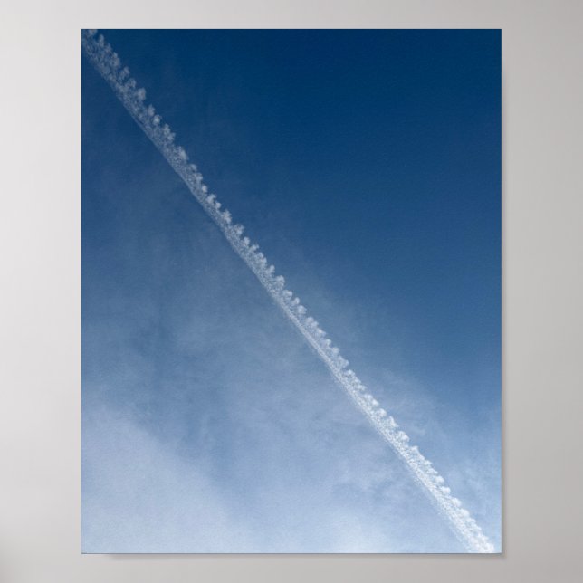 Impression d'art de piste de nuage de ciel bleu pr (Devant)