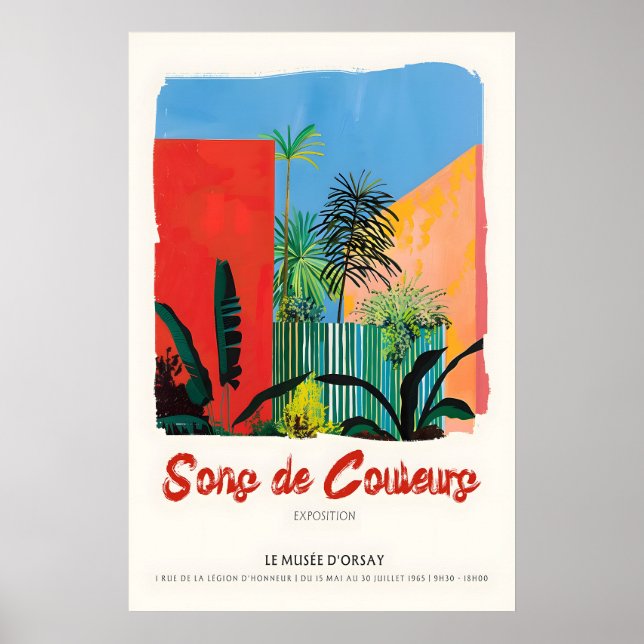 Impression d'art de plantes tropicales 1965 Musée  (Devant)