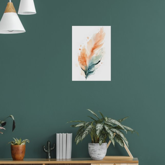 Impression d'art de plume à l'aquarelle | F Boho O (Salon 1)