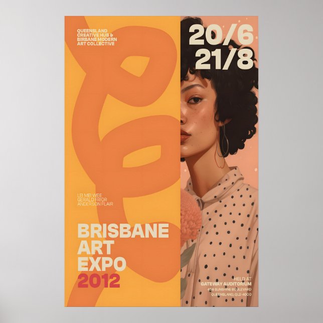 Impression d'art de portrait moderne Brisbane Art  (Devant)