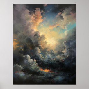 Impression d'art de poster Nuages à l'aube