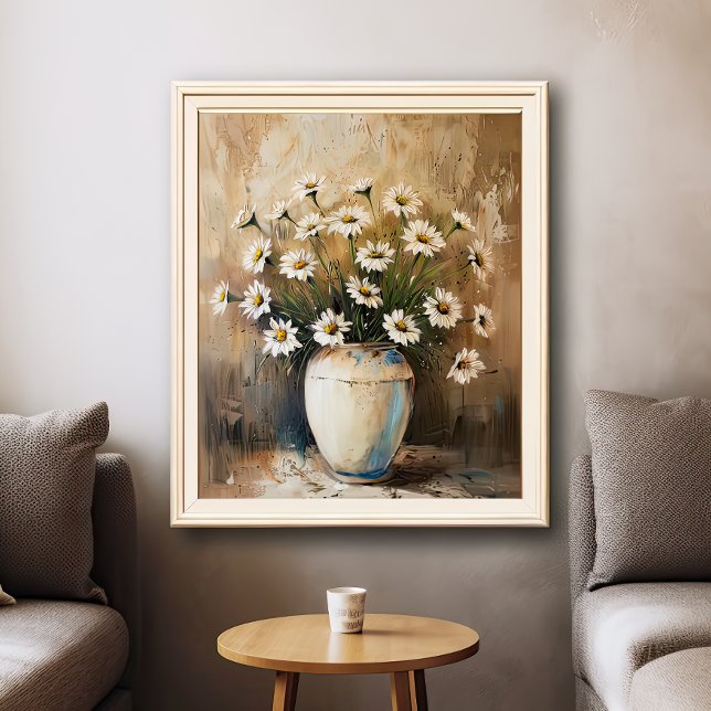 Impression d'art de pré fleuri aux marguerites vib (Créateur téléchargé)