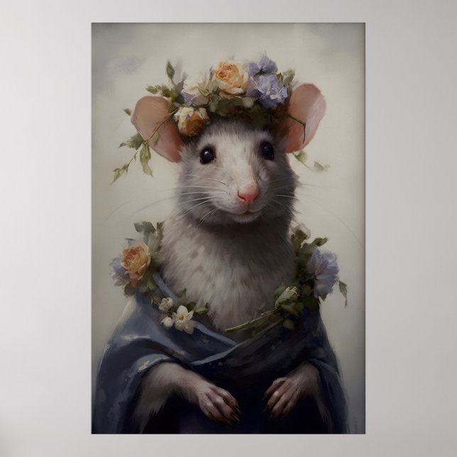 Impression d'art de rat gothique Souris victorienn (Devant)