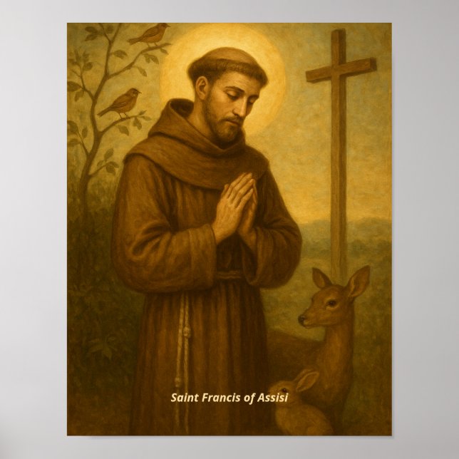 Impression d'art de Saint François d'Assise (Devant)