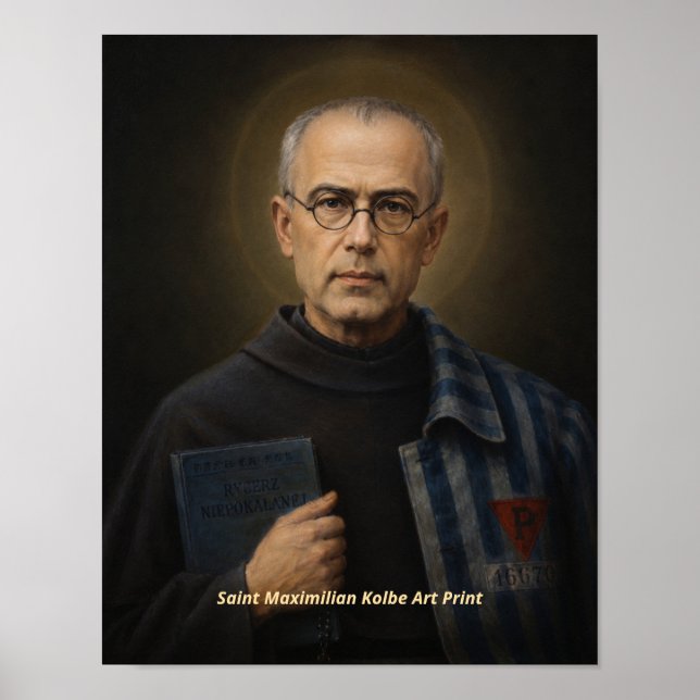 Impression d'art de Saint Maximilien Kolbe (Devant)