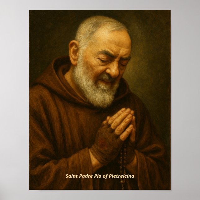 Impression d'art de Saint Padre Pio de Pietrelcina (Devant)