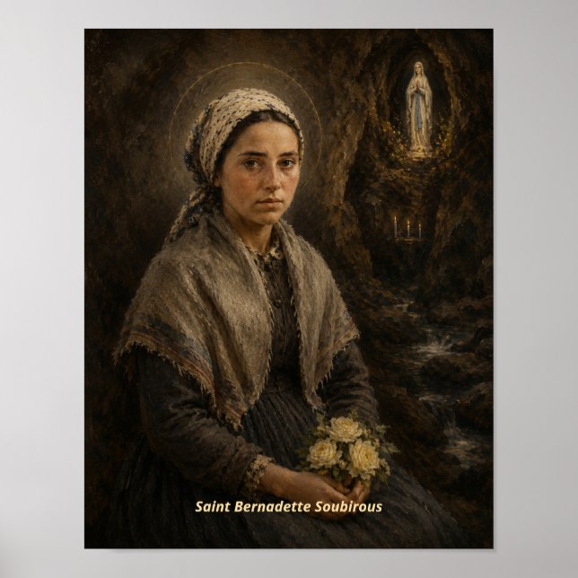 Impression d'art de Sainte Bernadette Soubirous (Devant)