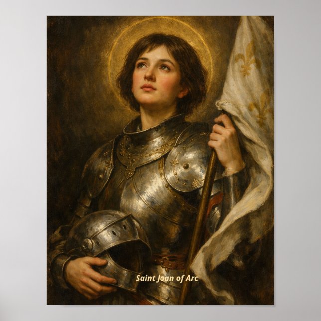 Impression d'art de Sainte Jeanne d'Arc - Héroïne  (Devant)