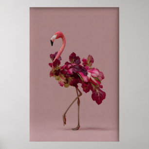 Impression d'art de salade de flamant rose – Illus