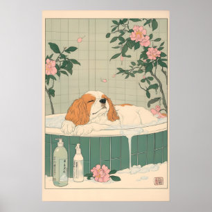 Impression d'art de salle de bain Cavalier King Ch