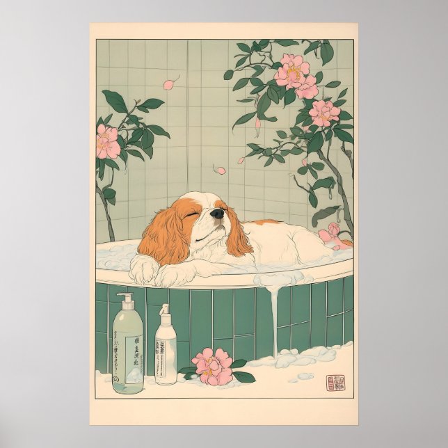 Impression d'art de salle de bain Cavalier King Ch (Devant)