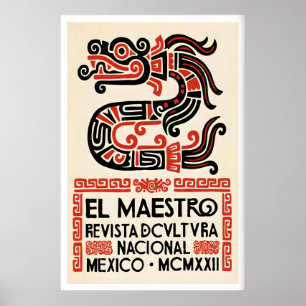 Impression d'art de serpent folklorique, Affiche g