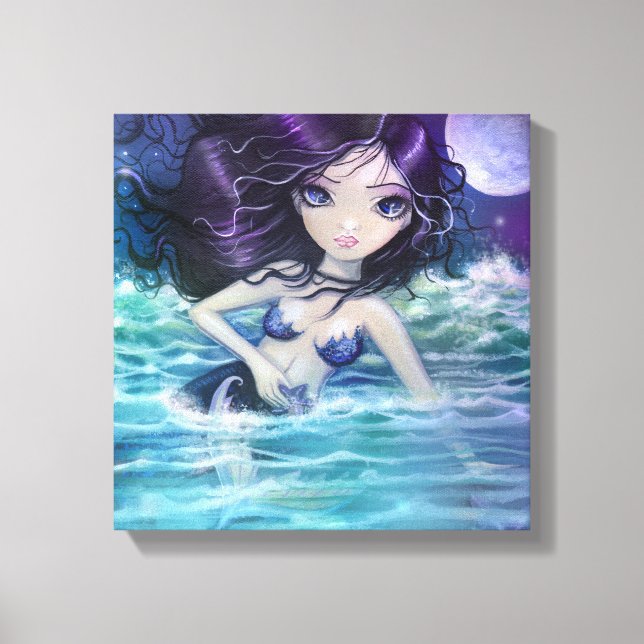 Impression d'art de sirène de mer douce sur toile  (Recto)