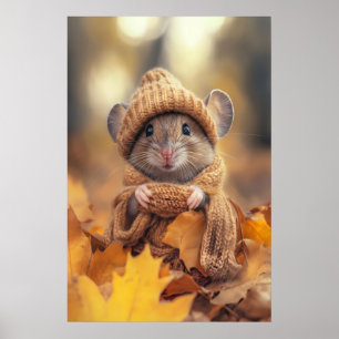 Impression d'art de souris d'automne, tenue confor