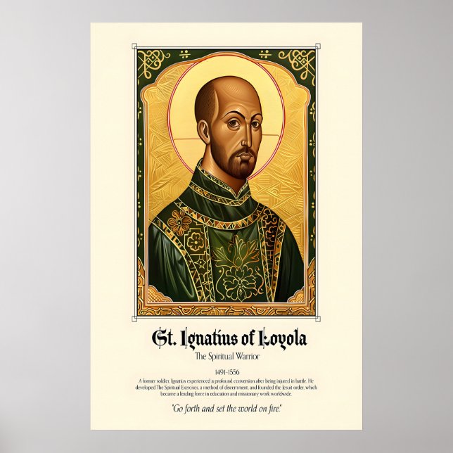 Impression d'art de St. Ignace de Loyola Fondateur (Devant)