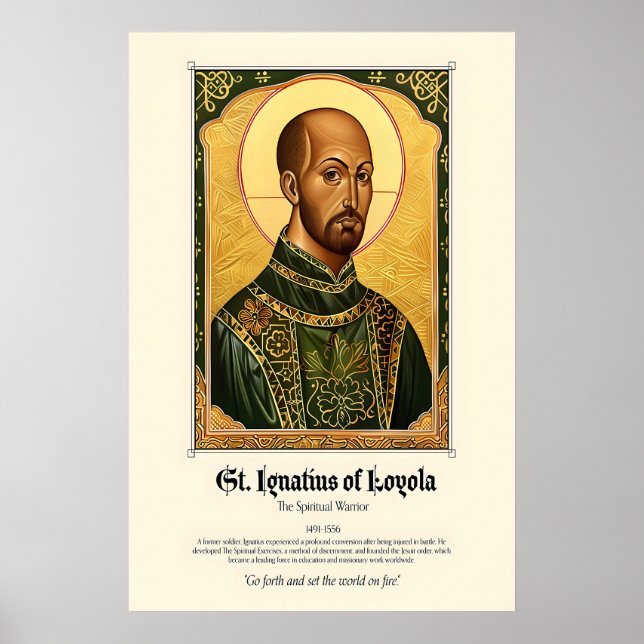 Impression d'art de St. Ignace de Loyola Fondateur (Devant)