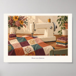 Impression d'art de studio de patchwork en pièces
