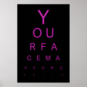 Impression d'art de test oculaire Votre visage me 