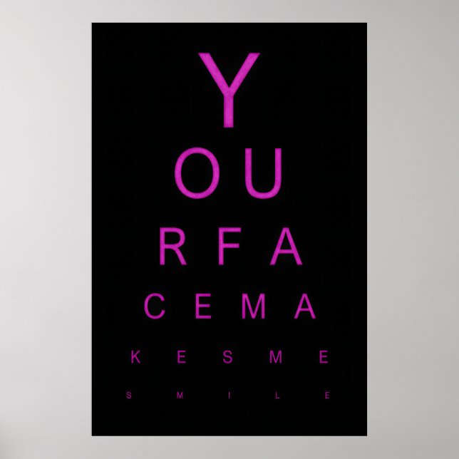 Impression d'art de test oculaire Votre visage me  (Devant)
