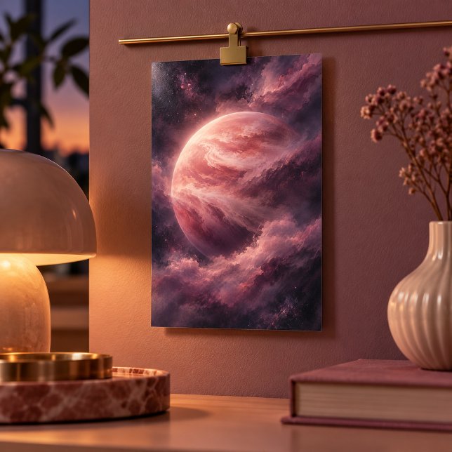 Impression d'art de Vénus en rose (4 x 6 inch unframed semi-gloss print. Flat printed artwork. Styled scene; props not included.)